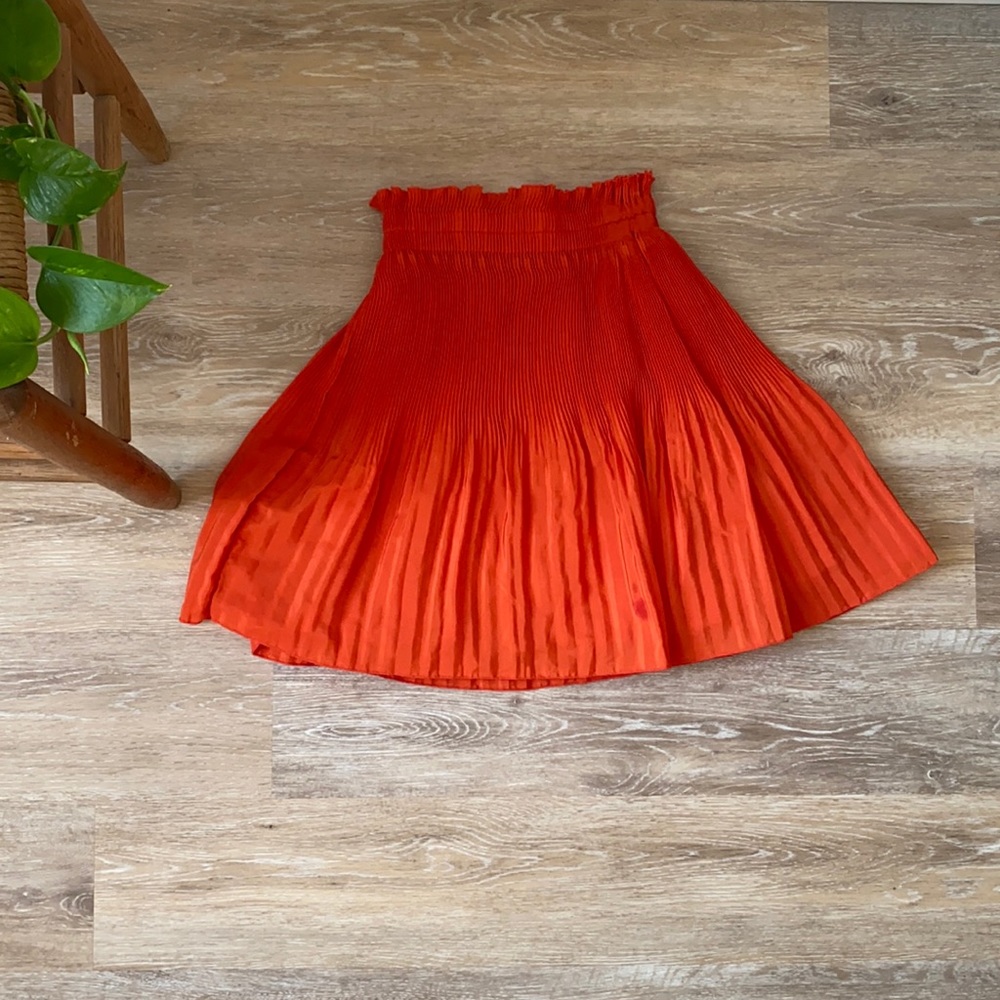 Orange flowy skirt